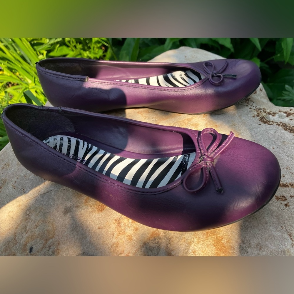 Dark Purple Le Chateau Ballet Flats